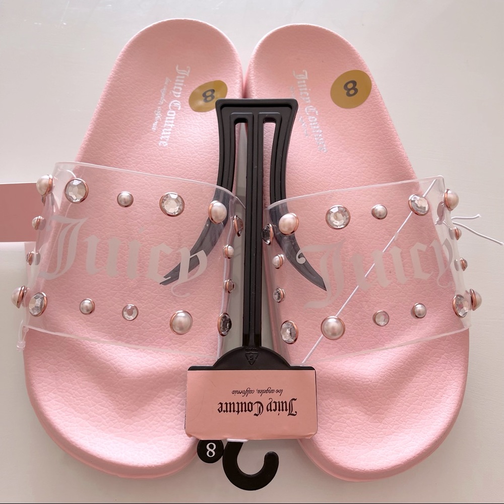 Juicy Couture pink slides 8 NWT